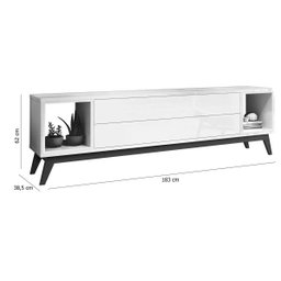 Rack para TV Delux 180cm Off White - Móveisaqui - 6