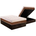 Ver imagem 1 de Cama Box Baú Casal: Colchão Molas MasterPocket Ensacadas Polar Jasmin Fort + Base CRC Suede