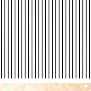 Papel de Parede Adesivo Listrado Preto e Branco Pvc Lavável 5m Decoração