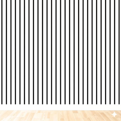 Papel de Parede Adesivo Listrado Preto e Branco Pvc Lavável 5m Decoração