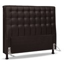 Ver imagem 1 de Cabeceira Cama Box Casal Queen Size Ciara 160cm Botonê com Frame Sintético Marrom - Desk Design