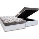 Ver imagem 1 de Cama Box Baú Casal: Colchão Ortopédico Herval D28 - Ag65 Ortopedic Black + Base Crc Courano White