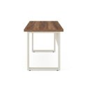 Ver imagem 4 de Mesa Escritório Pé Quadro 1,70x0,70m s/Gavetas Nogal Sevilha/Branco 34301