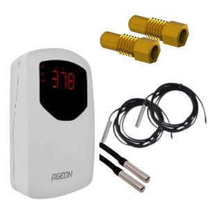 Kit Aquecedor Solar Piscinas até 10m² ou 14 mil litros com Controlador Temperatura e Motobomba