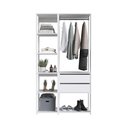 Ver imagem 5 de Estante Closet Organizador com 2 Gavetas e 1 Cabideiro 1,83m Cor:branco