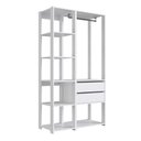 Ver imagem 6 de Estante Closet Organizador com 2 Gavetas e 1 Cabideiro 1,83m Cor:branco