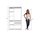 Ver imagem 4 de Estante Closet Organizador com 2 Gavetas e 1 Cabideiro 1,83m Cor:branco