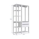 Ver imagem 3 de Estante Closet Organizador com 2 Gavetas e 1 Cabideiro 1,83m Cor:branco
