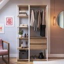 Ver imagem 1 de Estante Closet Organizador com 2 Gavetas e 1 Cabideiro 1,83m Cor:branco