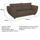 Ver imagem 3 de Sofá 2 Lugares Tulipa Suede - Doce Sonho Móveis SOFÁ 2 LUGARES Marrom