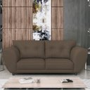 Ver imagem 1 de Sofá 2 Lugares Tulipa Suede - Doce Sonho Móveis SOFÁ 2 LUGARES Marrom