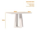 Ver imagem 6 de Conjunto Sala de Jantar Mesa Rubi 120x80 4 Cadeiras Cecilia Ype/off White/linho Palha