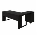 Ver mais imagens de Mesa de Escritório em L F5 Office 3 Gavetas MDP 170cm Preto