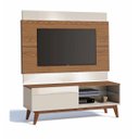 Ver imagem 1 de Rack com Painel Classic com 1 Gaveta 1.4 Freijó com Off White - Imcal Móveis