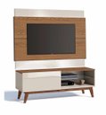 Ver imagem 1 de Rack com Painel Classic com 1 Gaveta 1.4 Freijó com Off White - Imcal Móveis
