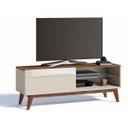 Ver imagem 6 de Rack com Painel Classic com 1 Gaveta 1.4 Freijó com Off White - Imcal Móveis