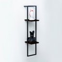 Ver imagem 2 de Prateleira com Suporte Estilo Industrial 90 x 20 cm Preta Bemfixa