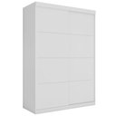 Ver imagem 4 de Guarda Roupa Solteiro Verona 2 Portas Correr 3 Gavetas MDF Branco Framar