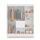 Ver imagem 3 de Conjunto Quarto Guarda Roupa e Comoda Terni Branco