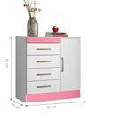 Ver imagem 4 de Conjunto Quarto Guarda Roupa e Comoda Terni Branco