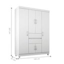 Ver imagem 5 de Conjunto Quarto Guarda Roupa e Comoda Terni Branco