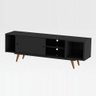 Bancada Rack TV até 60 polegadas Retro 50 Preto Ac - 3