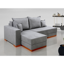 Ver imagem 2 de Sofá Cama de 2 Lugares com Chaise California Vivaro Decor Boucle Cinza