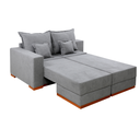 Ver imagem 3 de Sofá Cama de 2 Lugares com Chaise California Vivaro Decor Boucle Cinza