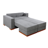 Sofá Cama de 2 Lugares com Chaise California Vivaro Decor Boucle Cinza - 4