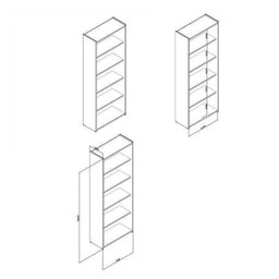 Estante para Livros 4 Prateleiras Esm201 Retrô Movelbento - 3
