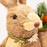 Coelho de Páscoa em Palha com Cesto e Cenoura Decoração 47cm - 2
