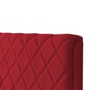 Ver imagem 3 de Cabeceira Cama Box Casal 1,40m Estofada Capri Veludo Vermelho