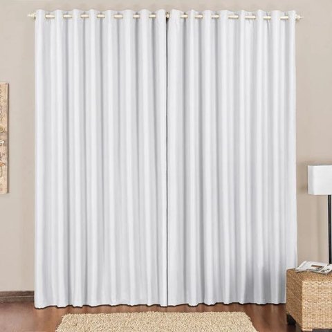 Cortina Block Blackout Blecaute para Varão Tecido Corta Luz 3,00 x 2,60M Janela Quarto Sala -