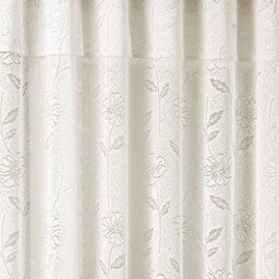 Cortina Jade para Trilho Suisso Tecido Renda Floral 2,00m x 2,50m Porta Balcão - Palha - 2