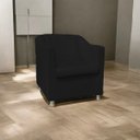 Ver imagem 1 de Poltrona Decorativa Tillak Tilla em Suede para Sala de Estar, Consultório e Recepção - Preto
