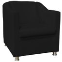 Ver imagem 2 de Poltrona Decorativa Tillak Tilla em Suede para Sala de Estar, Consultório e Recepção - Preto