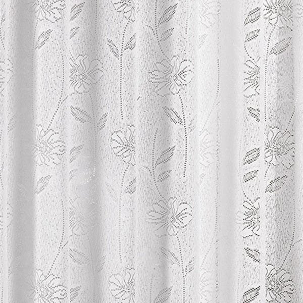 Cortina Jade para Trilho Comum Tecido Renda Floral 4,00m x 2,50m Sala Quarto - Branca - 3