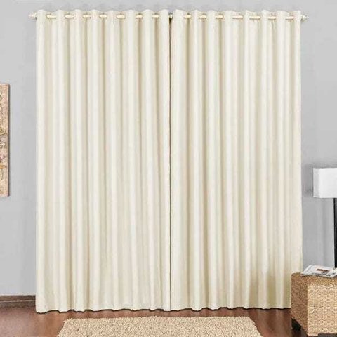 Cortina Block Blackout Blecaute para Varão Tecido Corta Luz 4,00 x 2,80M Janela Quarto Sala - Bege