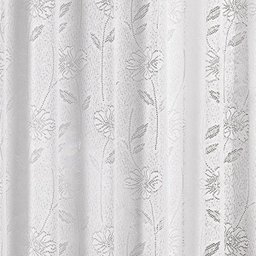 Cortina Jade para Trilho Suisso Tecido Renda Floral 4,00m x 2,50m Sala Quarto - Branca - 3