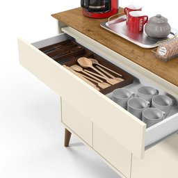 Aparador Buffet Marrocos Off White Freijo - 4