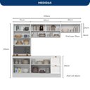 Ver imagem 3 de Cozinha Completa Modulada Americana com Vidro Reflecta 4 Peças Yescasa