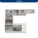 Ver imagem 5 de Cozinha Completa Modulada Americana com Vidro Reflecta 4 Peças Yescasa