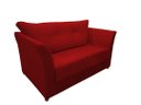 Ver imagem 1 de Namoradeira Decorativa Isis Suede Vermelho Pés Madeira Mz Decor