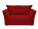 Ver imagem 2 de Namoradeira Decorativa Isis Suede Vermelho Pés Madeira Mz Decor