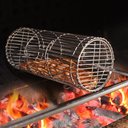Ver imagem 4 de Grelha Churrasqueira Cesto para Coração de Galinha Frango em Aço Inox Churrasco Multiuso Cromado