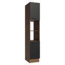 Ver imagem 1 de Paneleiro 40 Cm 2 Portas e 2 Nichos Rustic/preto Agata Madesa