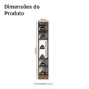 Ver imagem 2 de Paneleiro 40 Cm 2 Portas e 2 Nichos Rustic/preto Agata Madesa