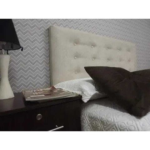 Cabeceira para Cama Box Solteiro Suede Bege Almofadada 90 X 110 Durasi 15 Rbl