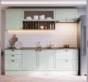 Ver imagem 1 de Armário de Cozinha Modulada Completa Reta 8 Peças 2,60m 04 Iluminata Genialflex