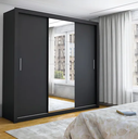 Ver imagem 1 de Guarda Roupa Clara Plus com Espelho Preto - Carioca